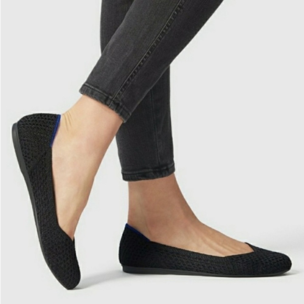 Rothy’s Honeycomb Black Ballet Flats Size 10.5 Discontinued Retired Rare Travel